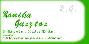 monika gusztos business card