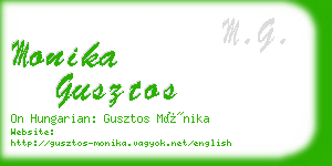 monika gusztos business card